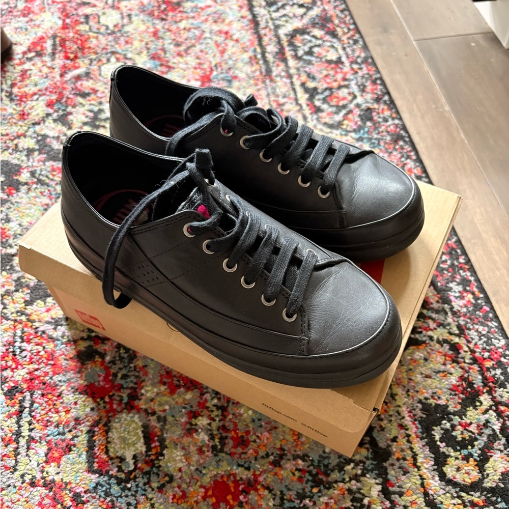 Fit Flop Womens Size 7 Black Superboot Flat Casual Trainer Sneaker Shoes